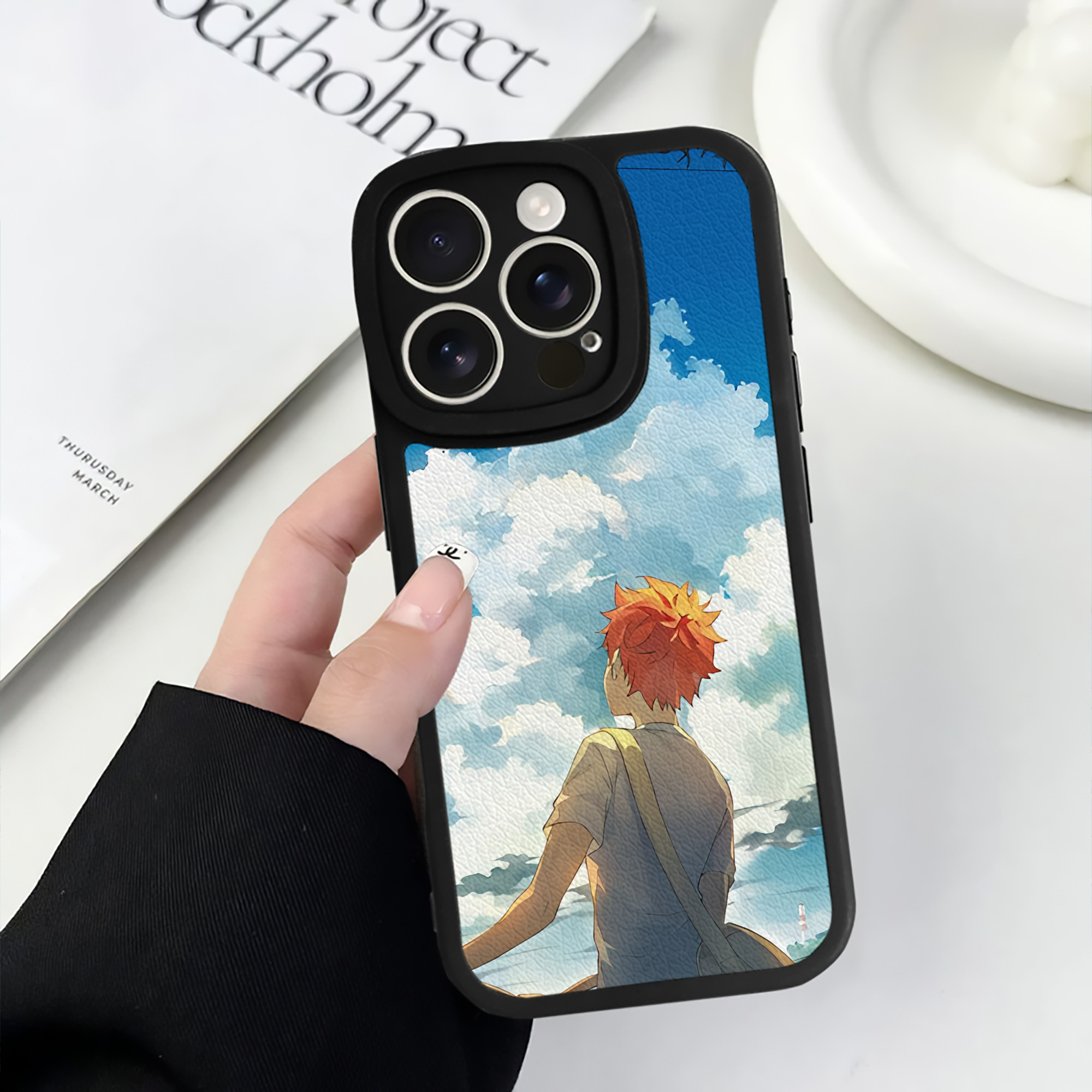 （画像用） ハイキュー!! Haikyu!! 【iPhone 16シリーズ対応】シリコンスマホケース（レザー調） 材質：シリコン